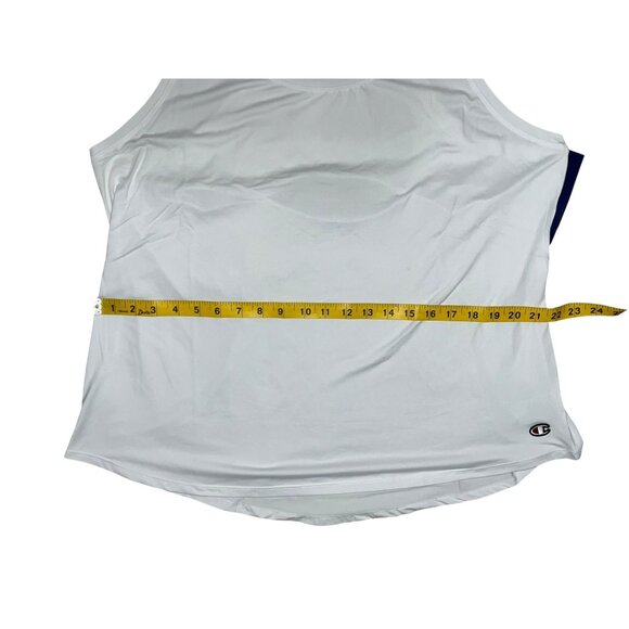 Champion Sleeveless Crew Neck Active Open Back Active Tank Top Sz XXL Womens Whi - Picture 12 of 14